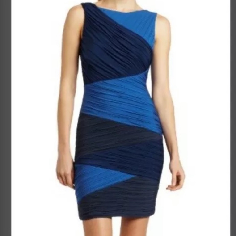 BCBG blue colorblock dress. Size S